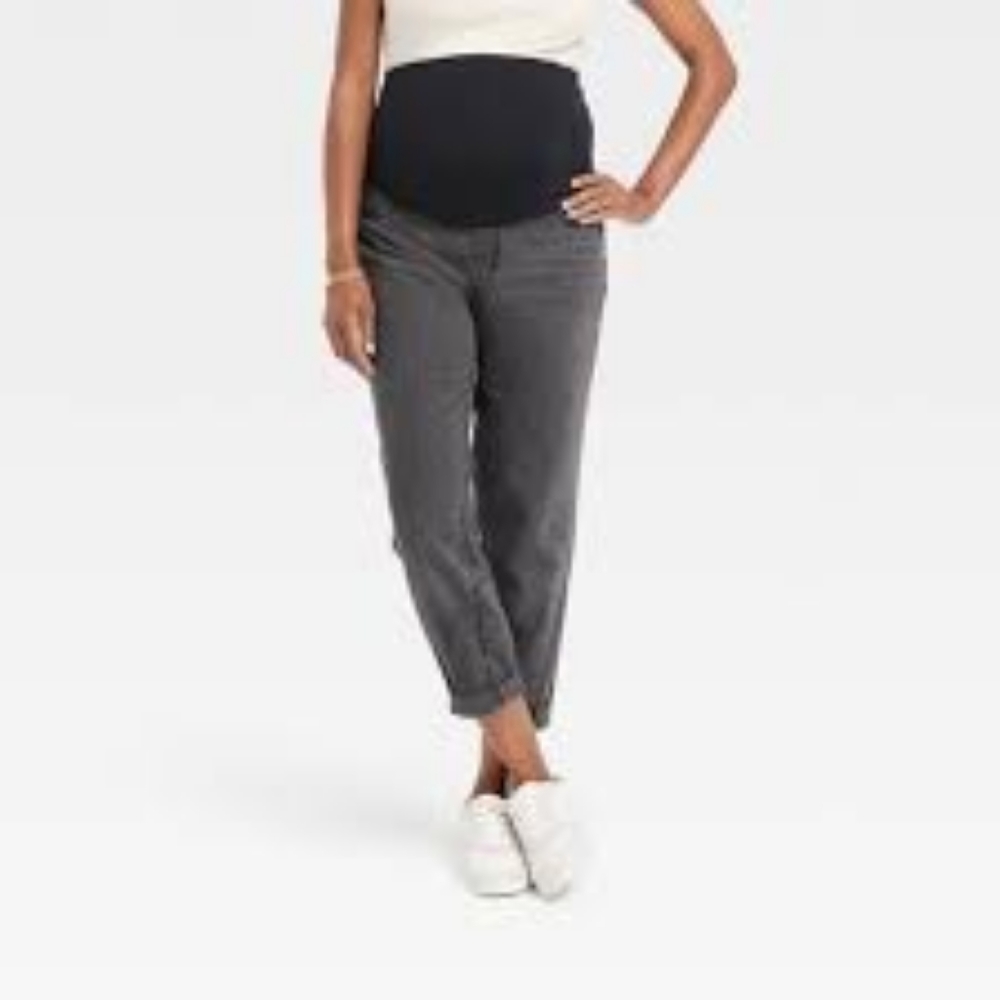 Women's Isabel Maternity brand black over belly boyfriend jeans size 4